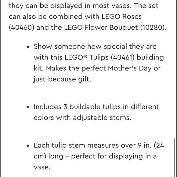 Lego Tulips 40461 Botanical Collection - Picture 9 of 10